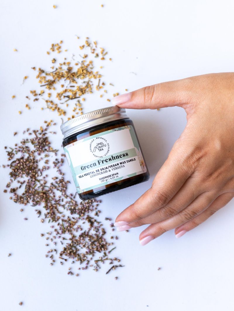 Vela aromática natural de cera vegetal 120g - Imagen 2