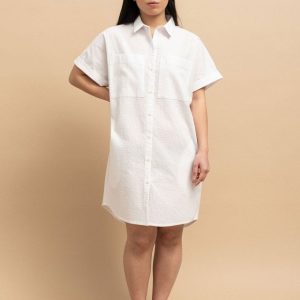 Vestido camisero blanco 100% ecológico