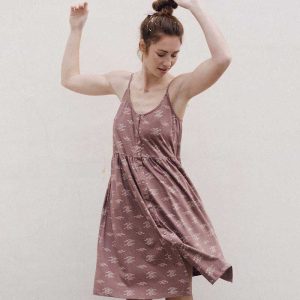 Vestido de tirantes ecológico peces malva