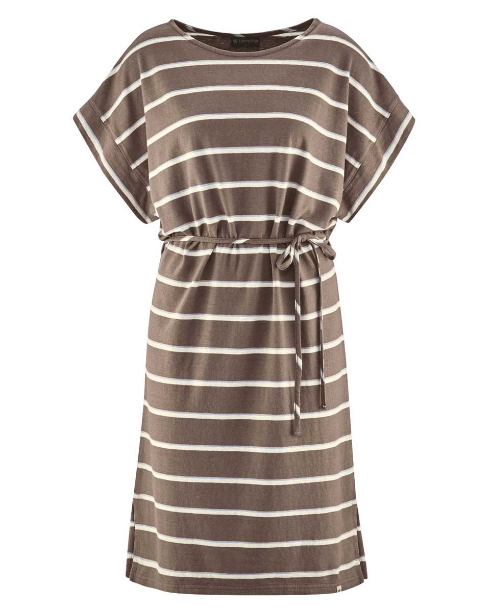 Vestido sostenible de rayas con manga kimono - Imagen 7