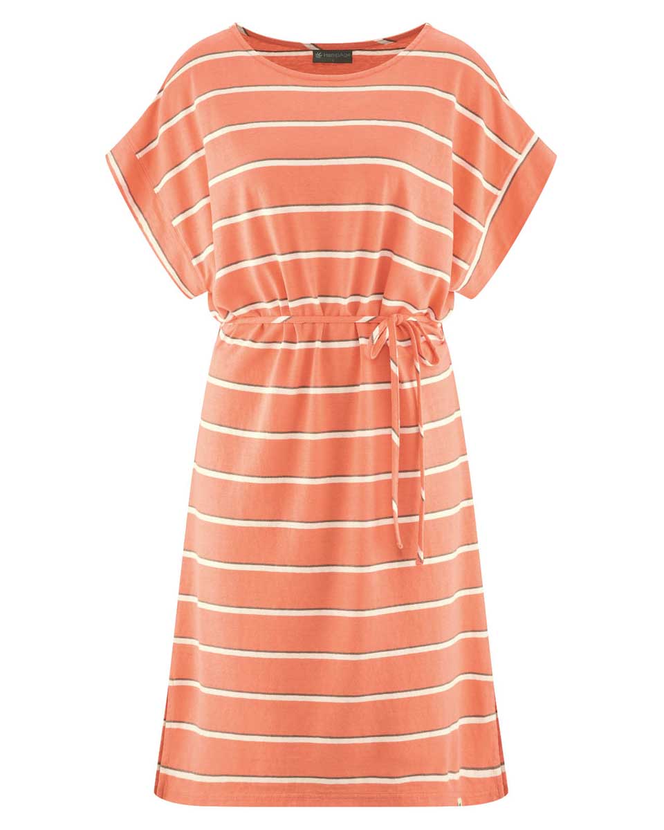 Vestido sostenible de rayas con manga kimono - Imagen 6