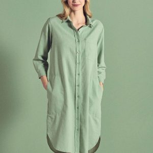 Vestido túnica con botones de cáñamo y algodón orgánico