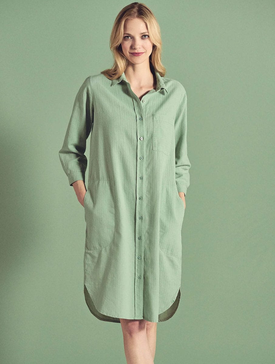 Vestido túnica con botones de cáñamo y algodón orgánico