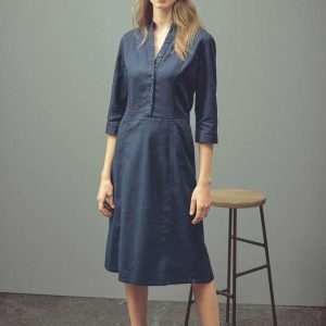 Vestido vaquero de cáñamo y algodón ecológico