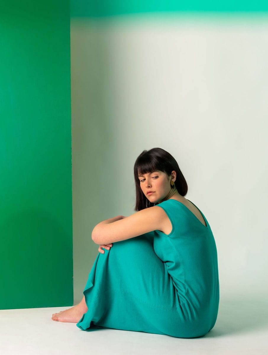 Vestido largo de punto de colores lisos - Imagen 8